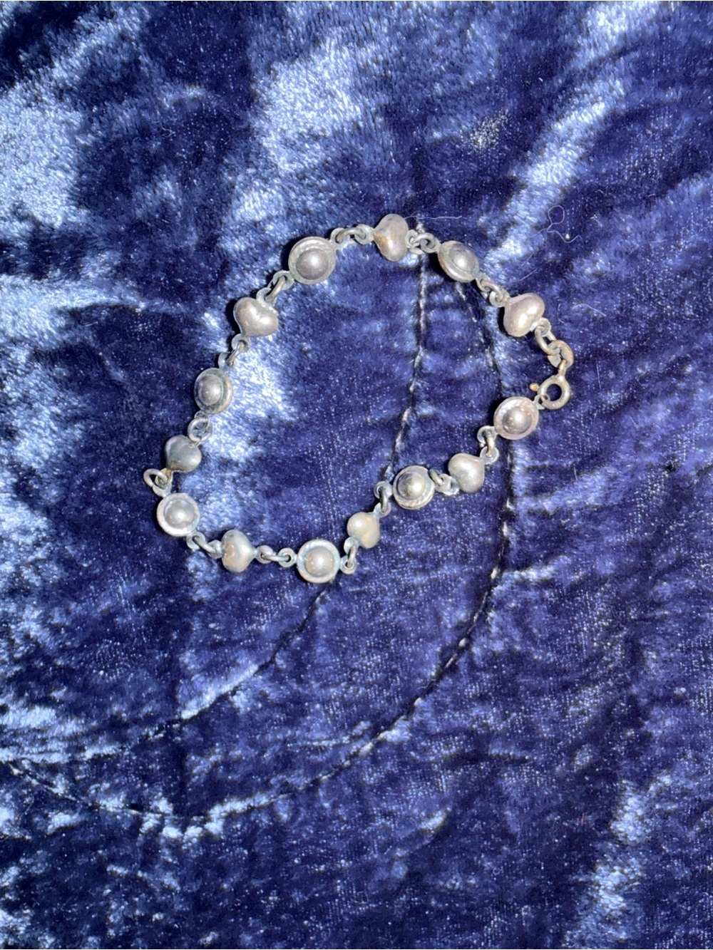 Sterling-Style Silver Bead Link Bracelet - Women's Jewelry